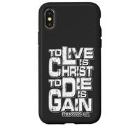 Philippiens 1:21 « Vivre est Christ, Mourir est Gain » Coque pour iPhone X/XS