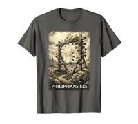 Philippiens 1:25 Foi et Joie Art biblique chrétien T-Shirt
