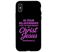 Philippiens 2:5 Relation Jésus Écriture Amitié Dieu Coque pour iPhone X/XS