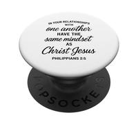 Philippiens 2 5 Relations mentalité Christ Écriture Bible PopSockets PopGrip Adhésif