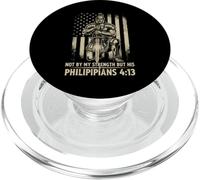 Philippiens 4:13 Bible chrétienne, entraînement, Gym, Force et Foi PopSockets PopGrip pour MagSafe