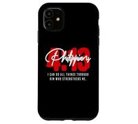 Philippiens 4 13 I Can do All Things Through God Catholic Coque pour iPhone 11