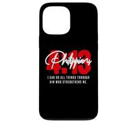 Philippiens 4 13 I Can do All Things Through God Catholic Coque pour iPhone 13 Pro Max