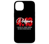 Philippiens 4 13 I Can do All Things Through God Catholic Coque pour iPhone 14 Plus