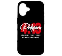Philippiens 4 13 I Can do All Things Through God Catholic Coque pour iPhone 16