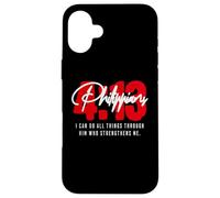 Philippiens 4 13 I Can do All Things Through God Catholic Coque pour iPhone 16 Plus