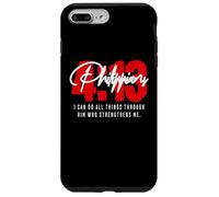 Philippiens 4 13 I Can do All Things Through God Catholic Coque pour iPhone 7 Plus/8 Plus