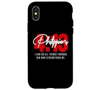 Philippiens 4 13 I Can do All Things Through God Catholic Coque pour iPhone X/XS