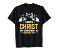 Philippiens 4. 13 Jésus-Christ Christian Gym Haltérophilie T-Shirt