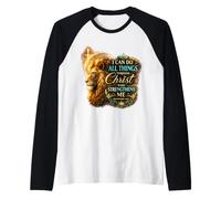 Philippiens 4:13 Le Lion Religieux renforce la Bible Chrétienne Manche Raglan