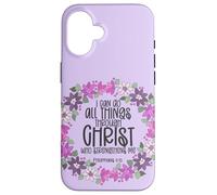 Philippiens 4:13 Verse biblique All Things Through Christ Coque pour iPhone 16