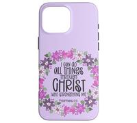 Philippiens 4:13 Verse biblique All Things Through Christ Coque pour iPhone 16 Pro Max