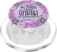Philippiens 4:13 Verse biblique All Things Through Christ PopSockets PopGrip pour MagSafe