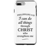 Philippiens 4:13 Verse de la Bible - À Travers Le Christ Qui fortifie Coque pour iPhone 7 Plus/8 Plus