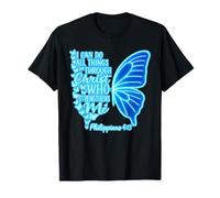 Philippiens 4 13 Verset de la Bible chrétienne Papillon Religieux T-Shirt