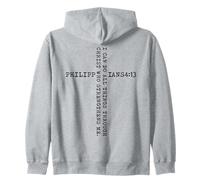 Philippiens 4:13 Verset de la Bible Croix de Foi chrétienne Sweat à Capuche