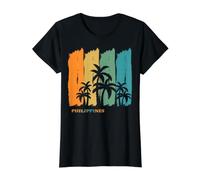 Philippines Palmiers Île Boracay Palawan Asie du Sud-Est T-Shirt Graphique avec Valeur
