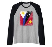 Philippines Papouasie-Nouvelle-Guinée Demi-Drapeau philippin PNG Heritage Manche Raglan