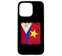 Philippines Vietnam Demi-Drapeau Philippin Histoire vietnamienne Coque pour iPhone 15 Pro Max