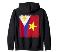 Philippines Vietnam Demi-Drapeau Philippin Histoire vietnamienne Sweat à Capuche