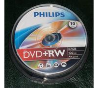 Philips - 10 x DVD+RW - 4.7 Go 1x - 4x - spindle