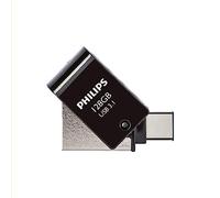 Philips 2-in-1 OTG Édition Ultra Speed clé USB-C/USB 3.1 Double Lecteur Flash USB 128 Go pour PC, Ordinateur Portable, (Android) Smartphone, Tablette, Ultra Small, Vitesse de Lecture jusqu'à 180 Mo/s