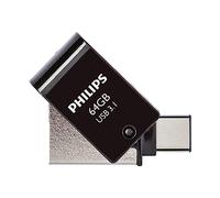 Philips 2-in-1 OTG Édition Ultra Speed clé USB-C/USB 3.1 Double Lecteur Flash USB 64 Go pour PC,Ordinateur Portable, (Android) Smartphone, Tablette, Ultra Small, Vitesse de Lecture jusqu'à 180 Mo/s
