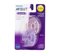 Philips 2 Pack AVENT Soothie Pacifier, Pink/Purple, 0-3 Months