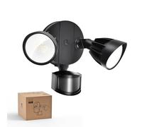 Philips 21W 3000LM Outdoor LED Security Light with PIR Motion Sensor 5000K Daylight Floodlight, Waterproof, Dusk to Dawn Function, 2 Adjustable Heads, 4 Modes