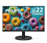 Philips 221V8LB Écran Fin Full HD (1920 x 1080), taux de rafraîchissement de 100 Hz, VESA, HDMI x1, VGA x1, Mode LowBlue, synchronisation adaptative, Garantie de Remplacement anticipée de 4 Ans