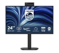 Philips Moniteur 24B2N3200JH 24 Pouce 120Hz IPS Dalle, 4ms GtG, Ajustable en Hauteur, Webcam, Haut-parleurs, USB Hub(1920x1080 HDMI 1x 1.4 DP 1x 1.2) Noir