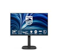 Philips 24B2N3200D 24 Pouces WUXGA Moniteur, 100 Hz, Dalle IPS, 4 ms GtG, synchronisation adaptative, réglage de la Hauteur, Haut-parleurs (1920 x 1200 HDMI, 1 x 1.4 DP, hub USB) Noir