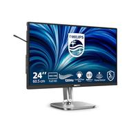 Philips 24B2N4200 - Moniteur 24 Pouces FHD, Haut-parleurs, Hauteur réglable (1920 x 1080, 120 Hz, VGA, HDMI 1.4, DisplayPort 1.2, hub USB) Noir Gris