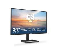 Philips 24E1N1300A - Moniteur FHD 24 Pouces, 100 Hz, IPS, 1 ms, Alimentation USB-C, Haut-parleurs, Anti-Scintillement, Mode LowBlue (1920 x 1080, 250 CD/m², HDMI 1.4 / USB-C) Noir