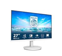 Philips 271V8AW - Moniteur Full HD 27 Pouces, Haut-Parleur intégré, sans Scintillement (1920x1080, 100 Hz, VGA, HDMI), Blanc