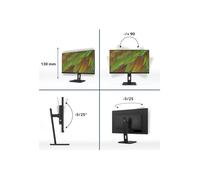 Philips 27B1N3800 - Moniteur Ultra HD 27 Pouces, réglable en Hauteur, Haut-parleurs, Adaptive Sync (3840x2160, 60 Hz, 2X HDMI 2.0, 1x DisplayPort 1.4, Hub USB) Noir