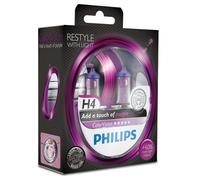 Philips 2X H4 60/55W Color-Vision Violet Halogène Ampoules De Phare