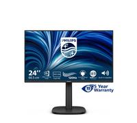 Philips 24B2N3200J - Moniteur 24 Pouces FHD, Haut-parleurs, Hauteur réglable (1920 x 1080, 120 Hz, VGA, HDMI 1.4, DisplayPort 1.2, hub USB) Noir