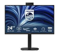 Philips Moniteur 24B2U3301H 24 Pouce 120Hz IPS 4ms Ajustable en hauteur Webcam Haut-parleurs Noir