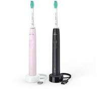 Philips Brosse à dents sonique HX3675/15 – capteur de pression – Pack 2 rose/noir