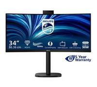 Philips 34B2U3600CH - 3000 Series - écran LED - incurvé - 34" - 3440 x 1440 WQHD @ 120 Hz - VA - 300 cd/m² - 3500:1 - HDR10 - 4 ms - HDMI, DisplayPort, USB-C - haut-parleurs - noir texturé Noir textur