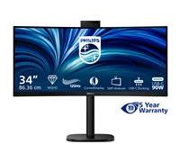 Philips 34B2U3600CH - 3000 Series - écran LED - incurvé - 34" - 3440 x 1440 WQHD @ 120 Hz - VA - 300 cd/m² - 3500:1 - HDR10 - 4 ms - HDMI, DisplayPort, USB-C - haut-parleurs - noir texturé Noir textur