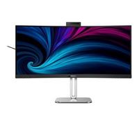 PHILIPS Moniteur Incurvé, 34B2U6603CH 34 Pouce 120Hz VA Dalle, 4ms GtG, HDR400, Ajustable en Hauteur, Webcam, Haut-parleurs, USB Hub(3440x1440 HDMI 2X 2.0) Gris Anthracite