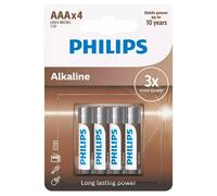 Philips 4 Piles Alcalines Lr03 Aaa En Bronze