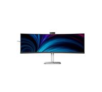 Philips 49B2U6903CH/00 Écran LCD 49" Dual QHD 5120x1440, VA, 4ms, 100Hz, Thunderbolt 4, Hub USB 3.2, HDR 400, Webcam intégrée, Gris