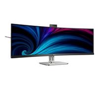 Philips 49B2U6903CH - Moniteur incurvé DQHD 49 Pouces, Webcam, Microphone, RJ45, réglable en Hauteur (5120x1440, HDMI, DisplayPort, USB-C, Hub USB) Noir
