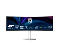 Philips Moniteur 49B2U5900C 48,8 incurvé Pouces DQHD, 75 Hz, RJ45, Dalle VA, 4 ms GtG, Adaptive Sync, HDR400, réglage en Hauteur, Haut-parleurs, (5120 x 1440 HDMI 2X 2.0 DP Hub USB) - Gris foncé