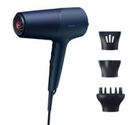 Philips 5000 Series - sèche-cheveux, technologie ThermoShield, ionique, 2 300 W, bleu métallique, avec concentrateur de 9 mm et 11 mm, diffuseur de volume, BHD510/20