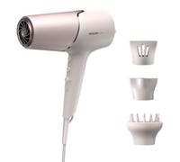 Philips Sèche-cheveux Série 5000 avec technologie ThermoShield, diffuseur de volume et concentrateurs de 9 mm et 11 mm, couleur pêche nacrée (modèle BHD530/20)