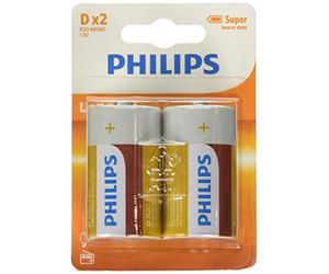 Philips - 54952 - Pile(2) R20 D - Longlife - Coloris Aléatoire